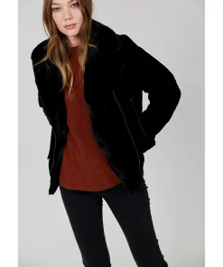 Awa Shearling Suede Biker