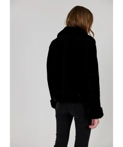 Awa Shearling Suede Biker