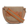 Banner Saddle Raffia Bag