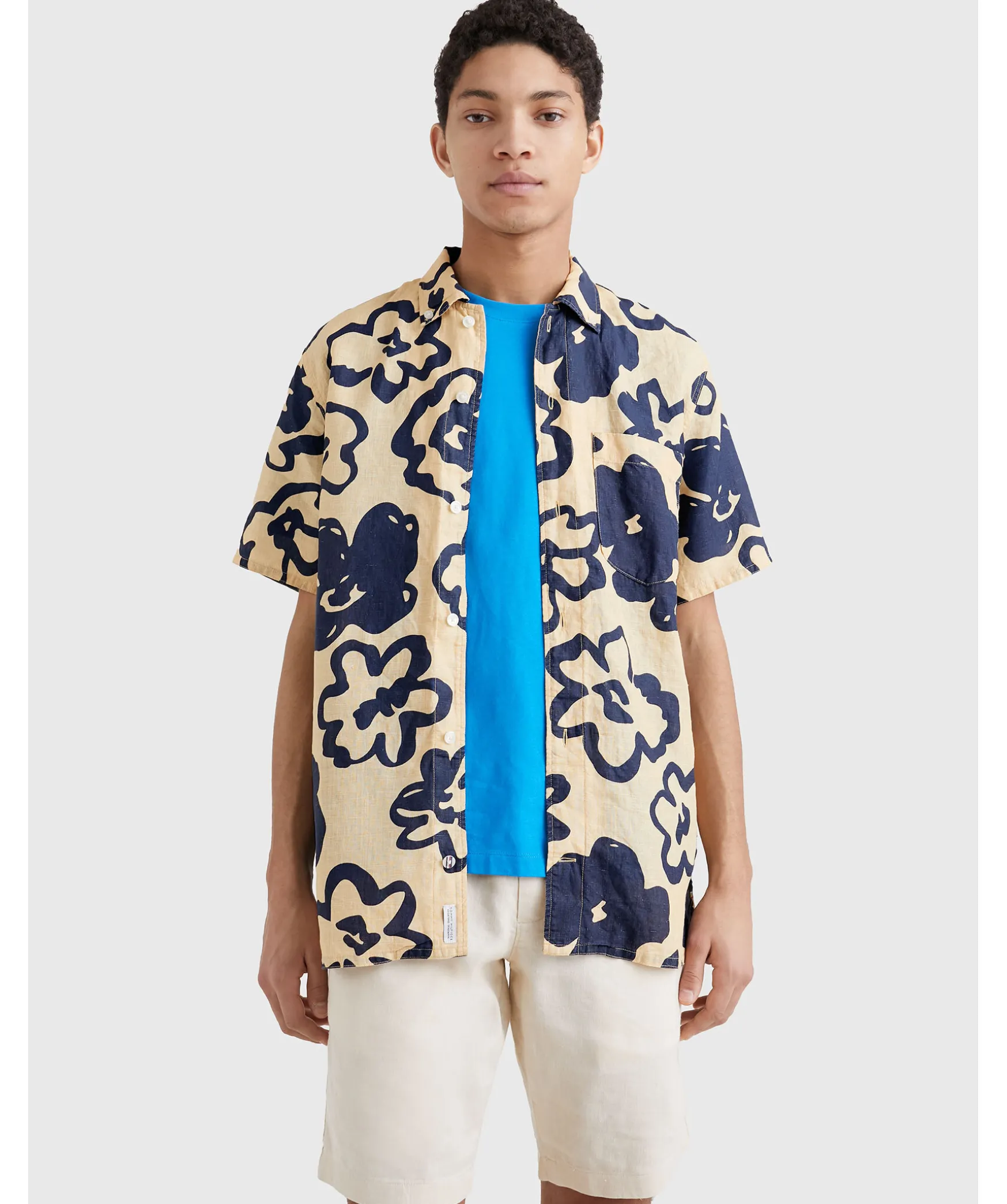 Big Floral Print Ss Shirt