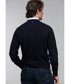 Crewneck Alcantara Patch