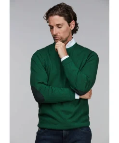 Crewneck Alcantara Patch