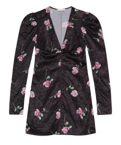 Crinkled Satin Dress