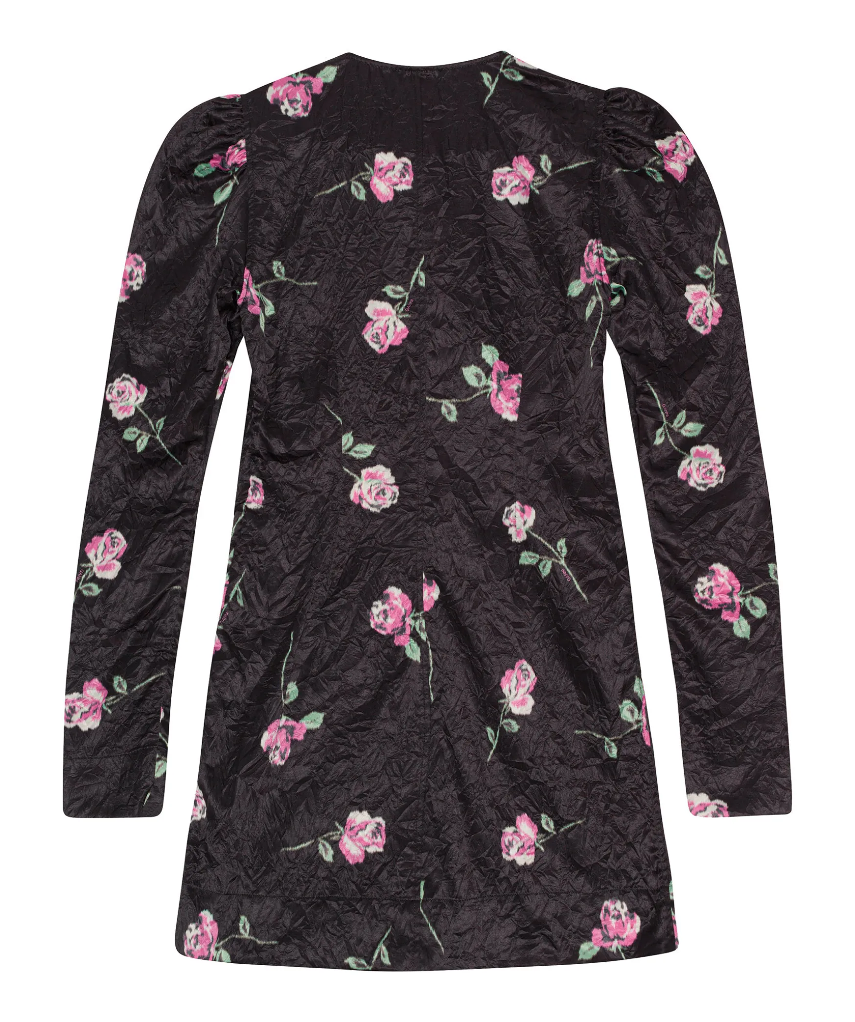 Crinkled Satin Dress