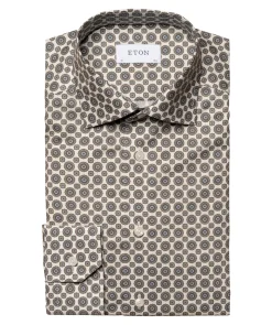 Gemoetric Print Slim Shir