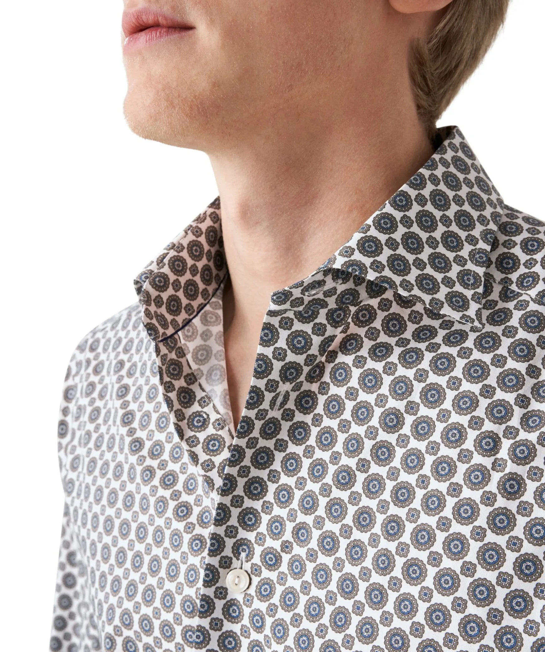 Gemoetric Print Slim Shir