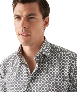 Gemoetric Print Slim Shir