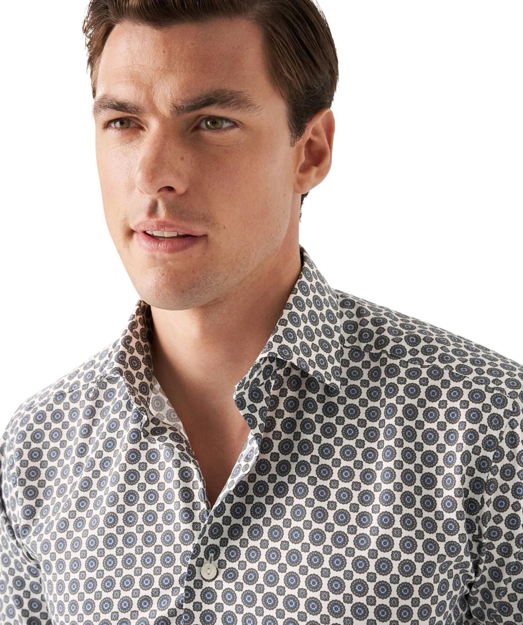 Gemoetric Print Slim Shir