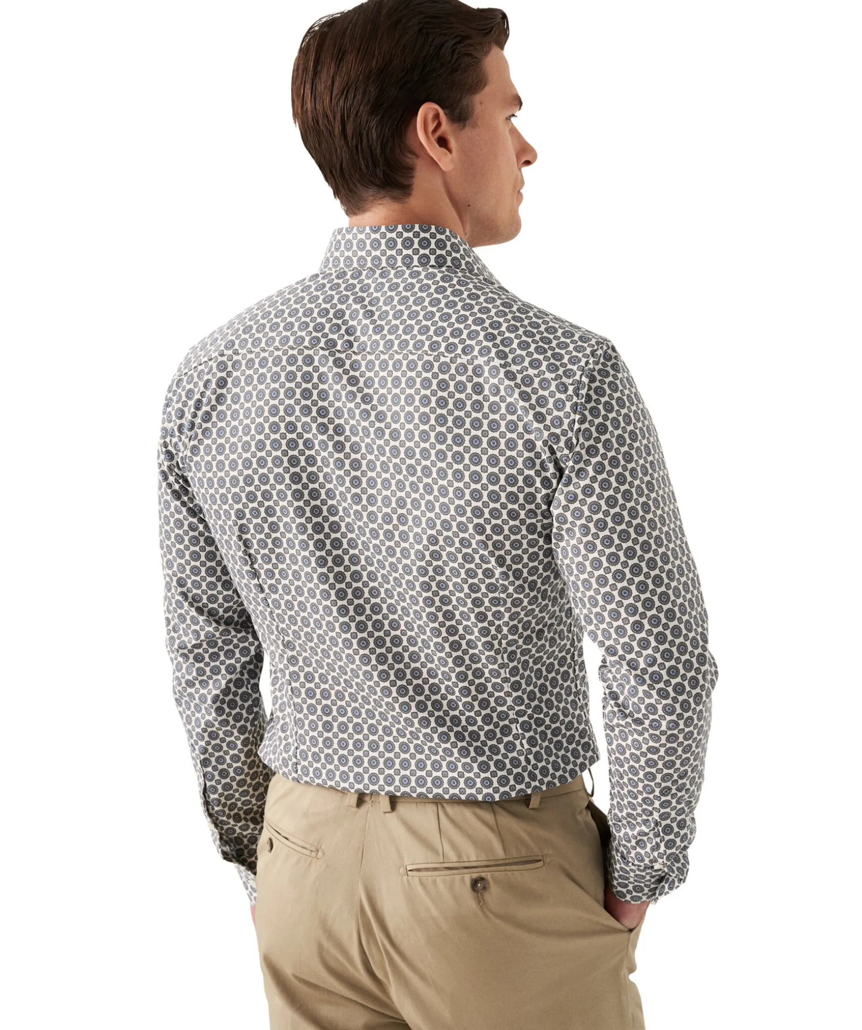 Gemoetric Print Slim Shir