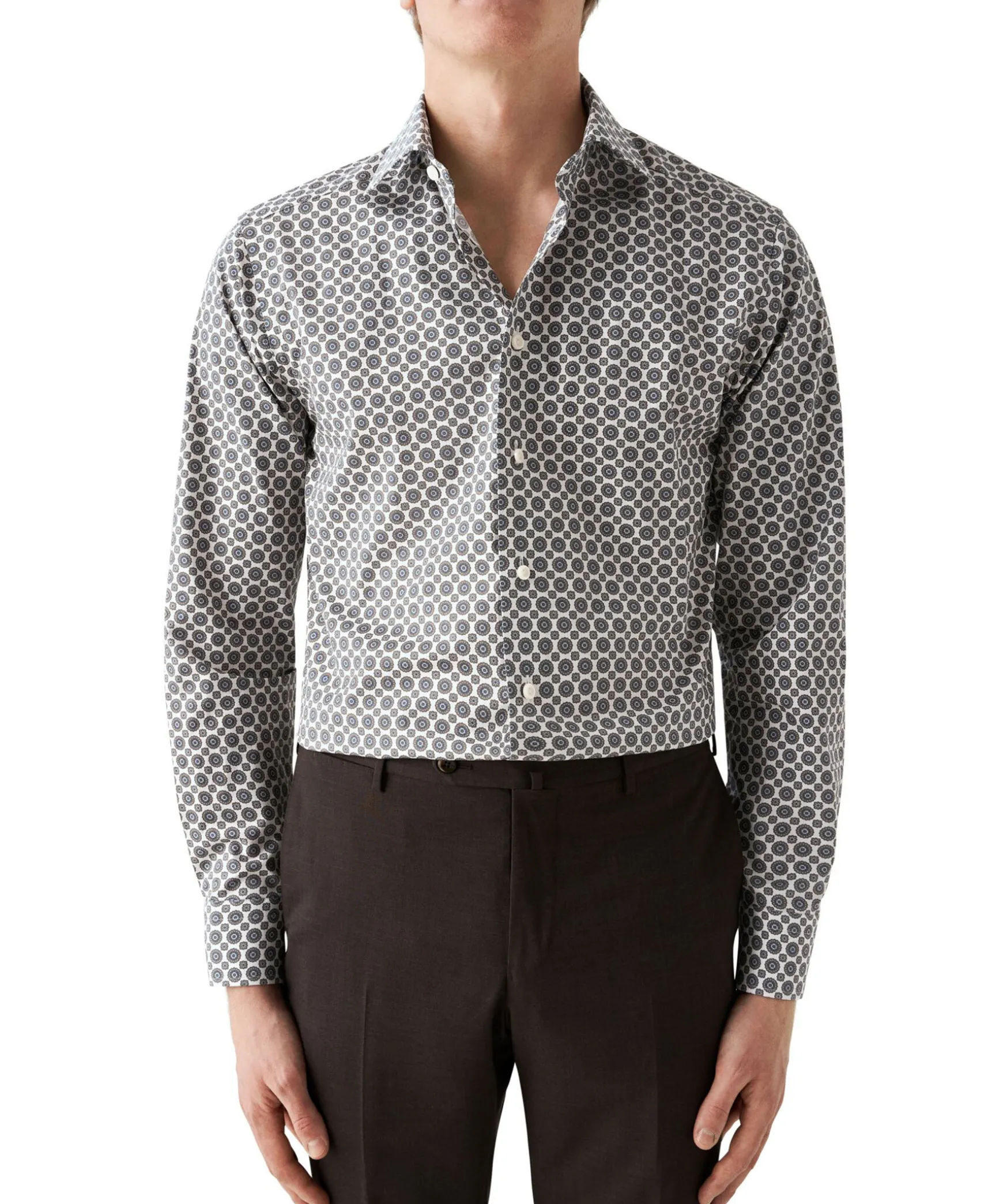 Gemoetric Print Slim Shir