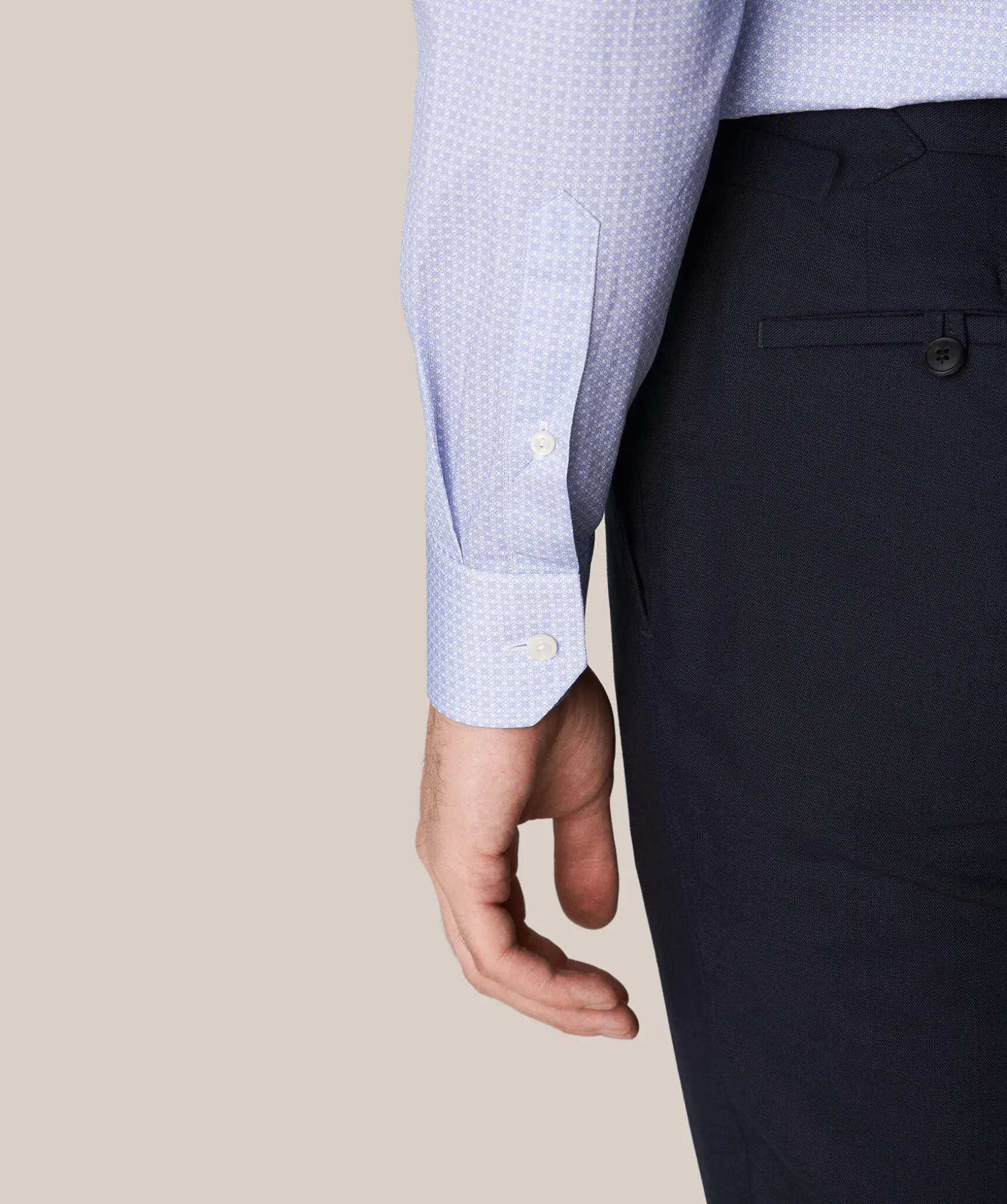 Geometric Poplin Slim