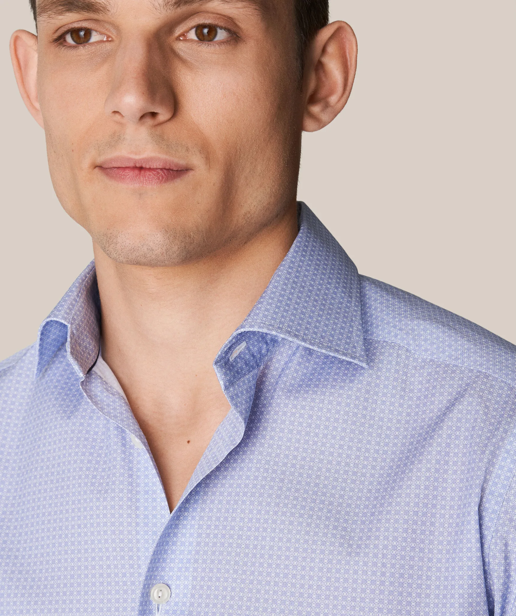 Geometric Poplin Slim