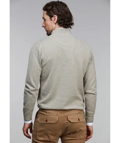 Half Zip Diamond Knit