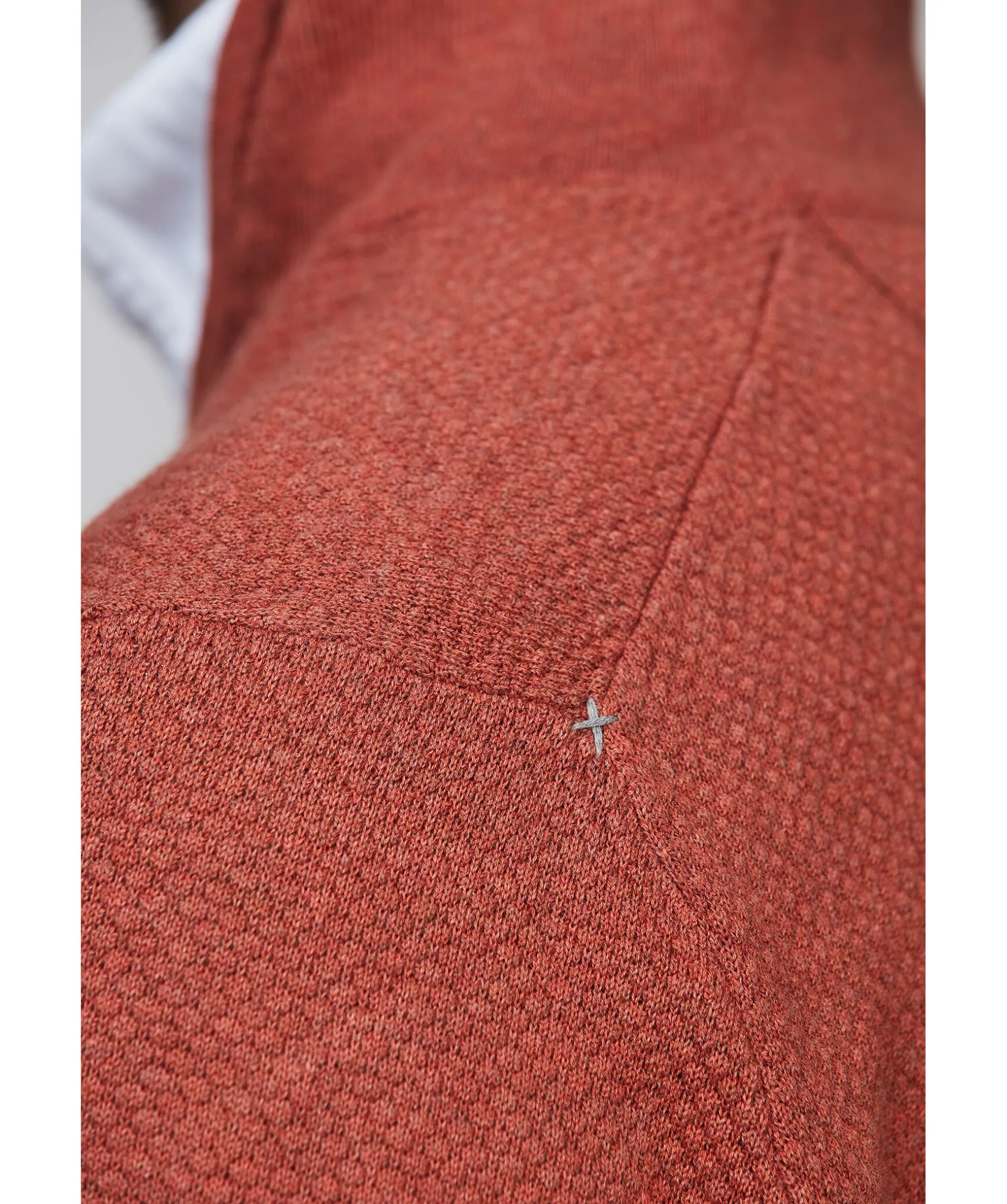 Half Zip Diamond Knit