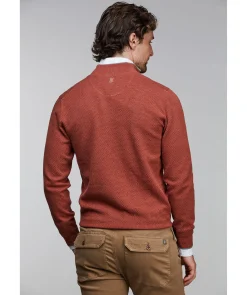 Half Zip Diamond Knit