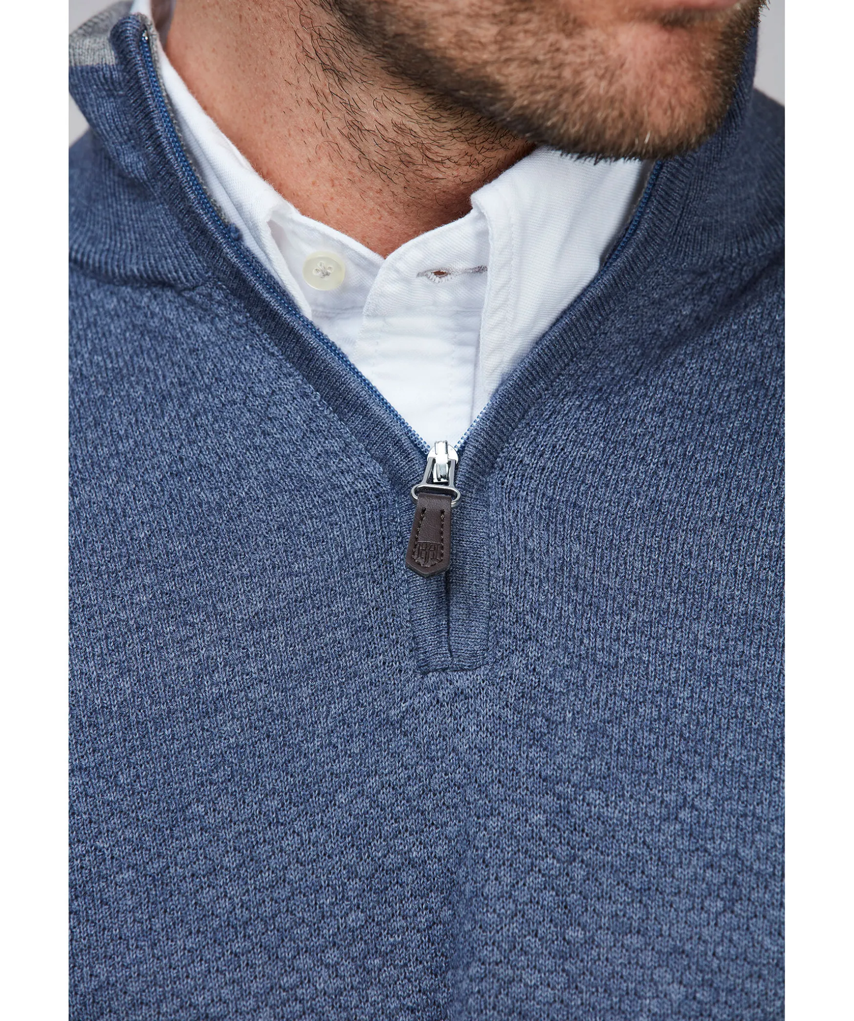 Half Zip Diamond Knit