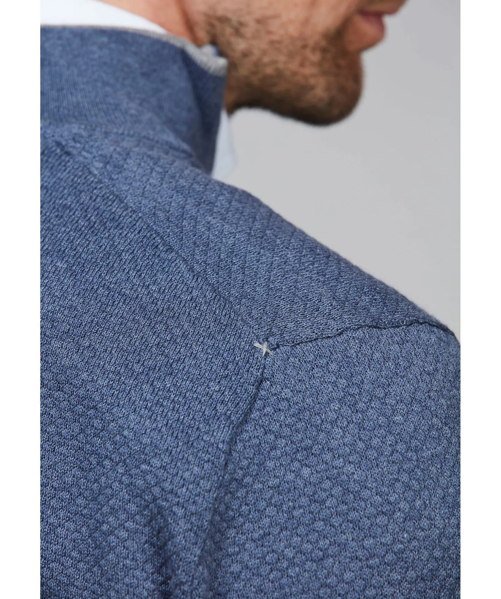 Half Zip Diamond Knit