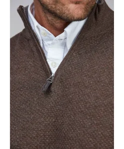 Half Zip Diamond Knit