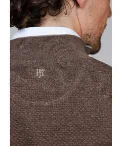 Half Zip Diamond Knit