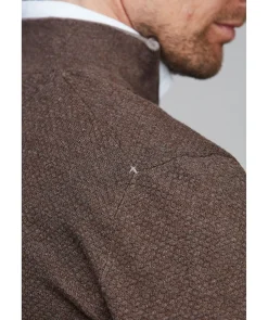 Half Zip Diamond Knit