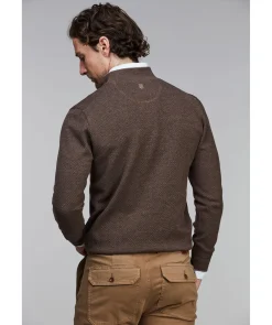 Half Zip Diamond Knit