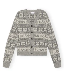 Logo Wool Mix Cardigan