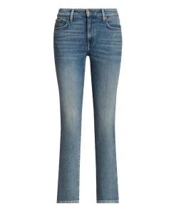 Mid Rise Straight Jeans