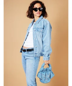 Occasion Emb Denim Bag