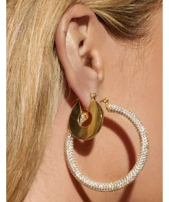 Pave Amalfi Hoops Earring