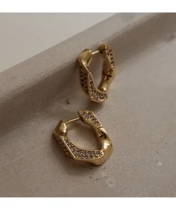 Pave Cuban Link Earring
