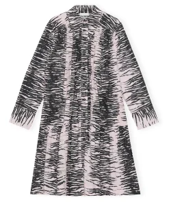 Prined Poplin Midi Dress