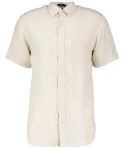 Reg Linen Stripe Ss Shirt