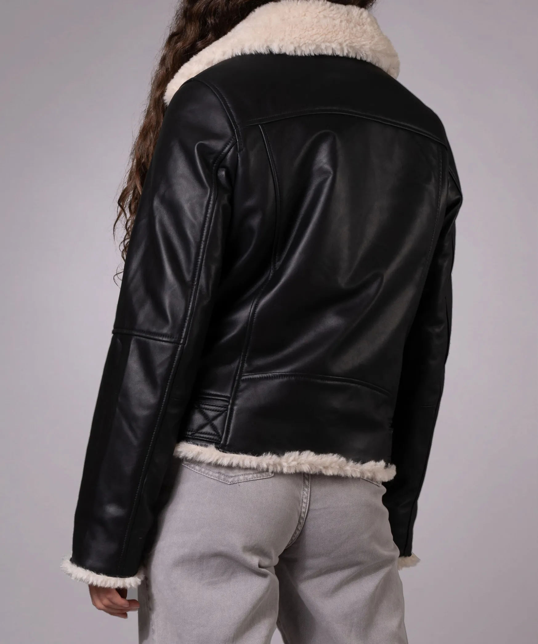 Shearling Leather Biker