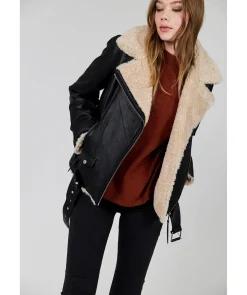 Shearling Leather Biker