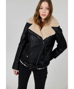 Shearling Leather Biker