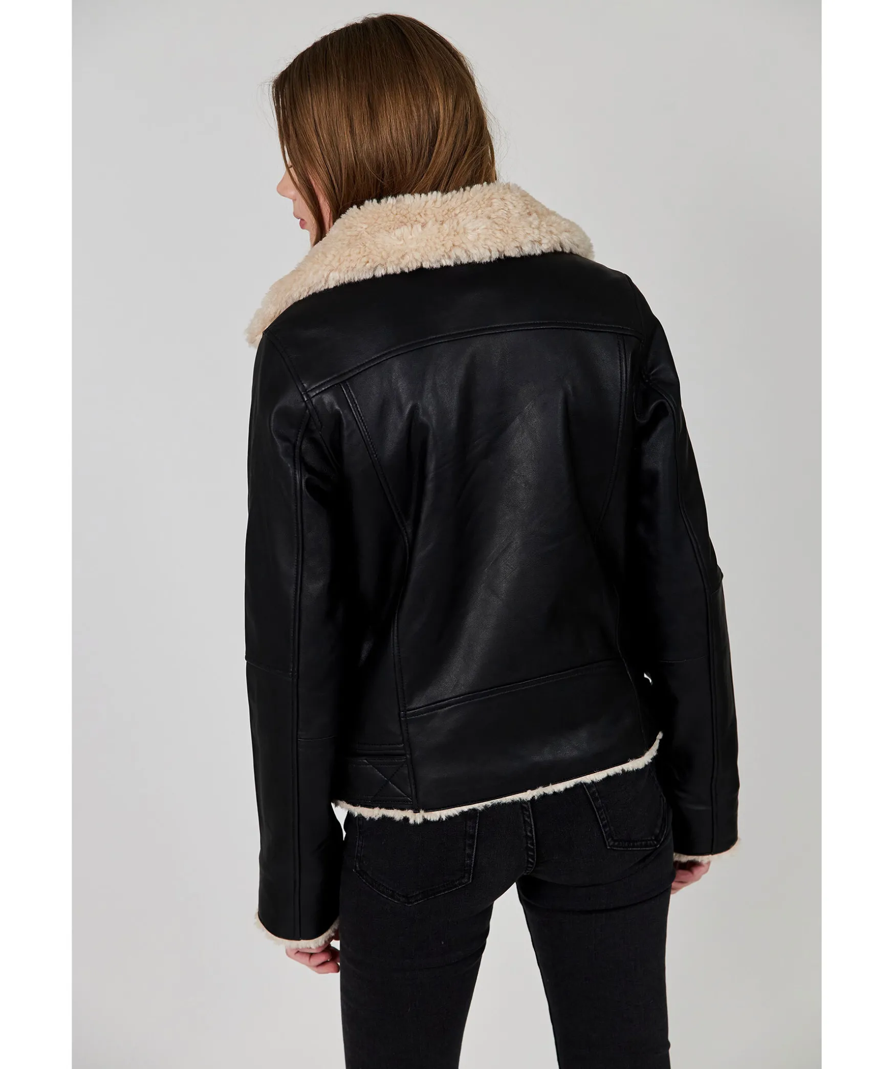 Shearling Leather Biker