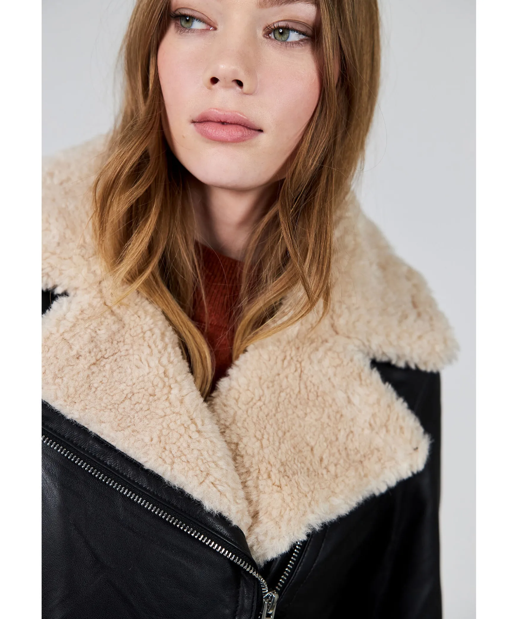 Shearling Leather Biker