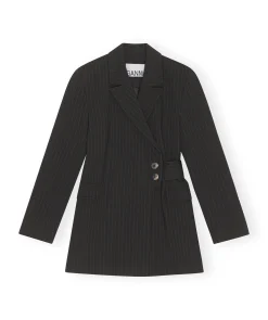 Stretch Pinstripe Blazer