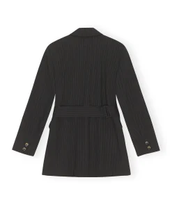 Stretch Pinstripe Blazer