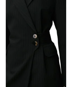 Stretch Pinstripe Blazer