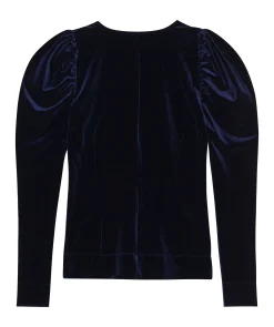 Velvet Jersey V-Neck Top