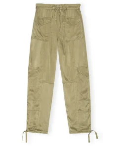 Washed Satin Cargo Pant