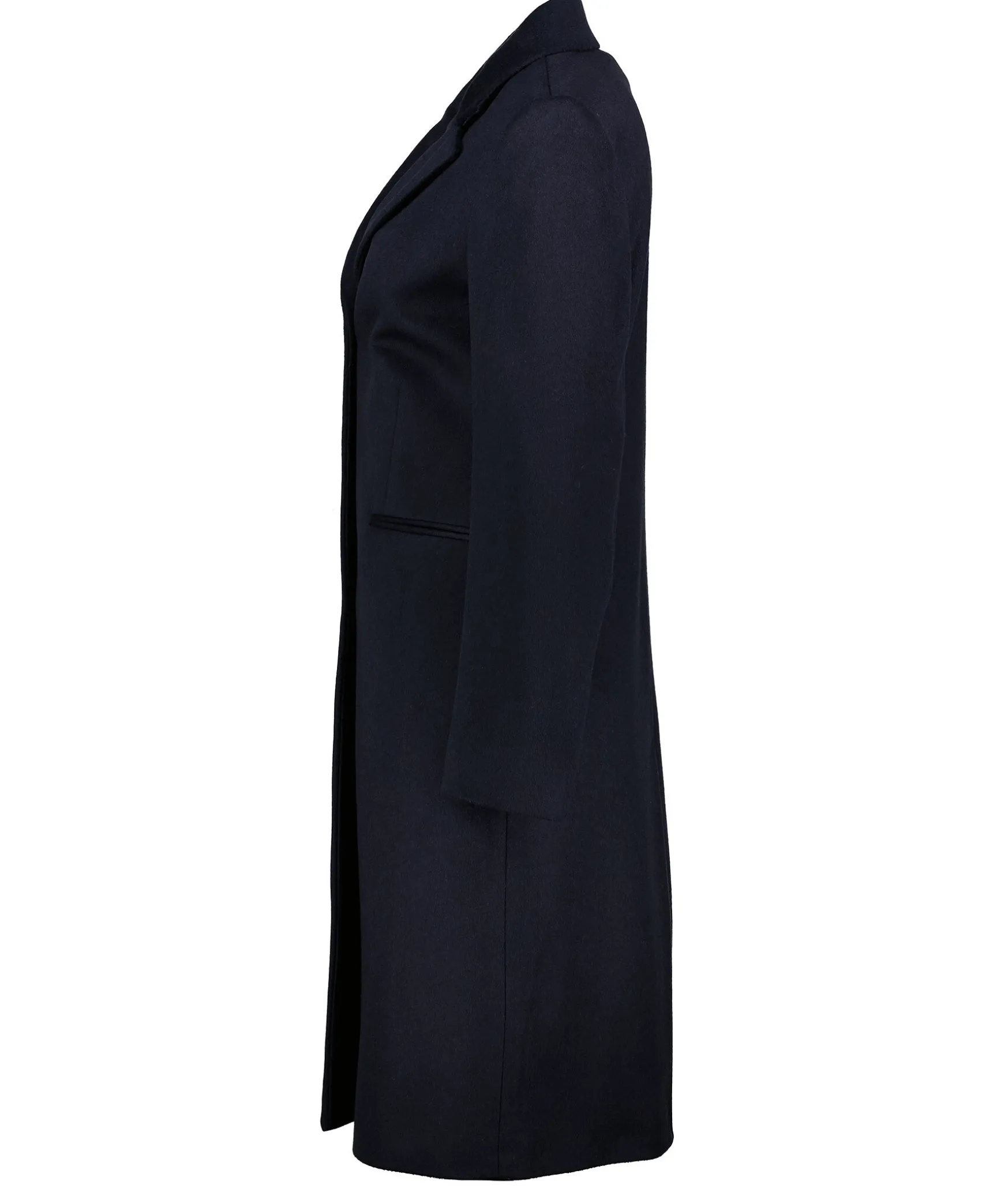 Wool Blend Tailored Coat